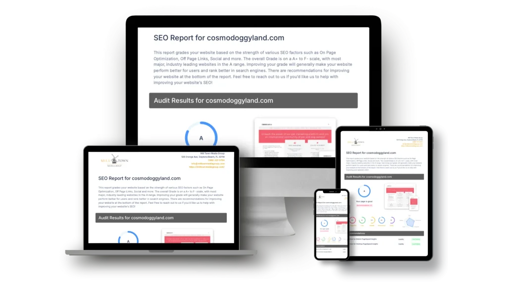 Free SEO Tool Cosmodoggyland Report Free SEO tool to do a website analysis to make website appear higher on Google search results and get more website traffic