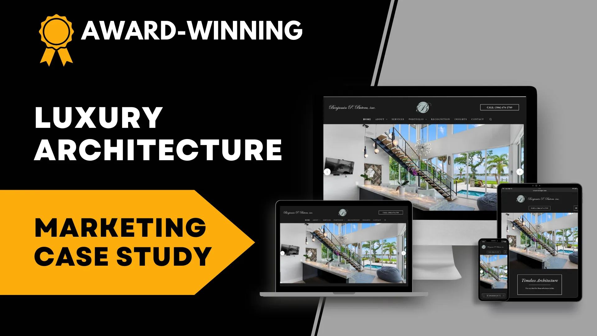 Award-winning agency luxury architecture marketing case study for more website traffic and first-page Google and AI results